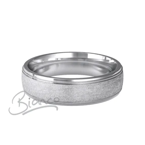 Patterned Designer White Gold Wedding Ring - Attrarre